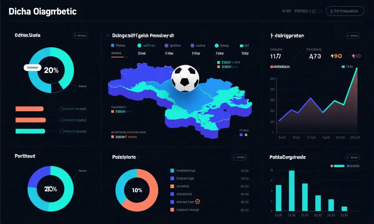 足球数据可视化与概率分析界面示意图